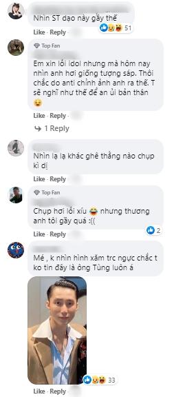 Sơn Tùng M-TP mặt như tượng sáp: Người nghi Sếp vừa dao kéo, fan đổ lỗi cho app sống ảo-2