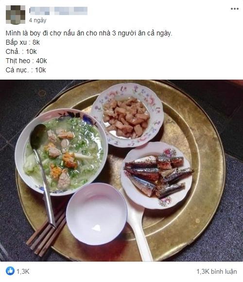 Mâm cơm 68k cho 3 người ăn cả ngày bị dân mạng cà khịa nhiều vậy ăn khi nào mới hết?-1