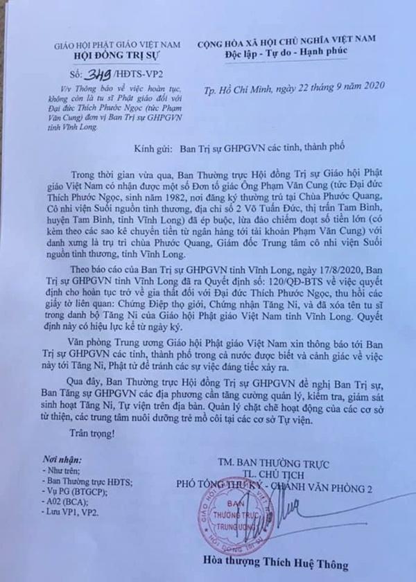 Trụ trì chùa ở Vĩnh Long phải hoàn tục vì bị tố lừa đảo số tiền lớn-2