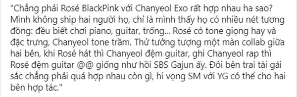 Vừa nhắc đến Chanyeol và Rosé hợp tác, fan 2 bên đã thi nhau nhảy cào cào-3