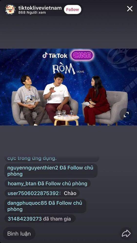 ‘Ròm’ livestream chia sẻ hậu trường phim trên TikTok-2