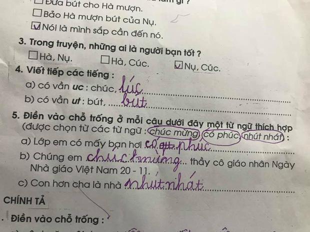 Học sinh tiểu học điền thành ngữ, phụ huynh cũng phải tắt điện vì quá hồn nhiên-6