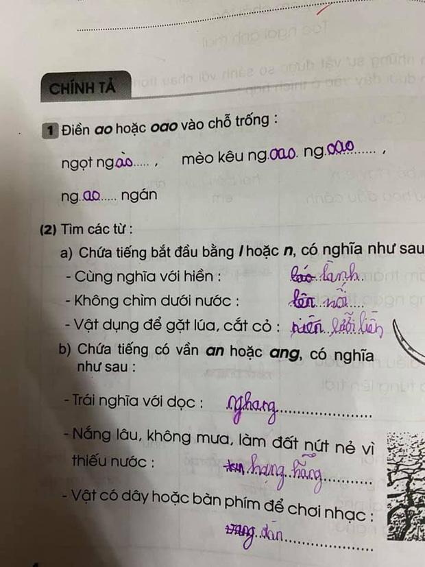 Học sinh tiểu học điền thành ngữ, phụ huynh cũng phải tắt điện vì quá hồn nhiên-5