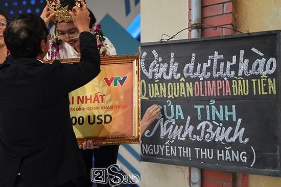 Hình ảnh giờ mới hé lộ ngày trở về quê hương của tân Quán quân Olympia Thu Hằng