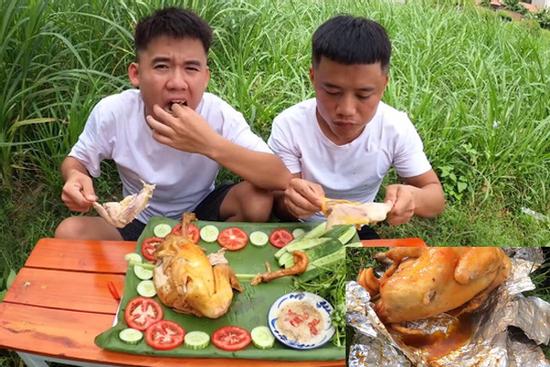 Con trai bà Tân Vlog lại gây tranh cãi khi ra clip liên quan đến món gà nướng