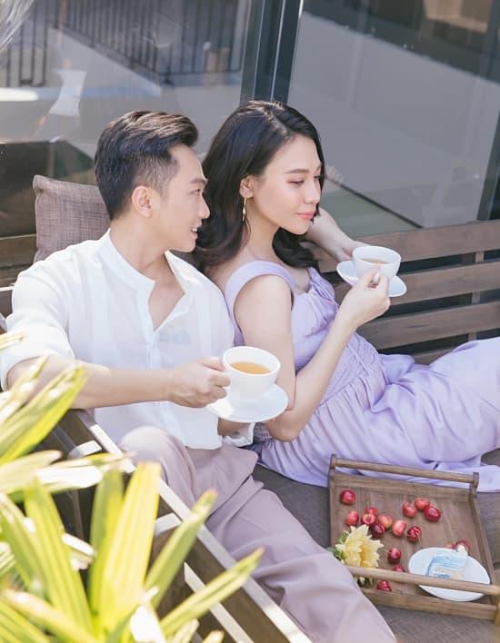Cường Đô La chụp trộm con gái, vô tình làm lộ mặt mộc Đàm Thu Trang sau sinh-2