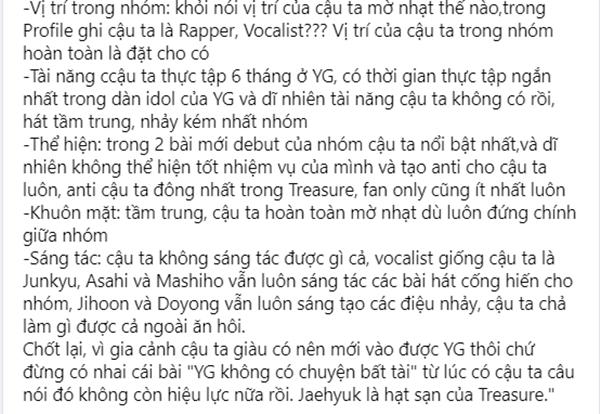 TREASURE lại lên thớt khi Jaehyuk bị chỉ thẳng tên là hạt sạn của nhóm-4