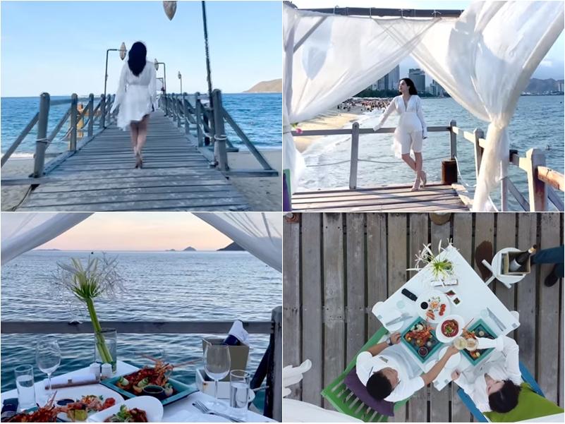 Bảo Thy thả dáng thướt tha tại cầu gỗ xuyên biển độc nhất ở Nha Trang-3