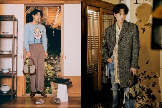 Fan á khẩu khi Bi Rain xách túi nữ tính, đeo bông tai tạo dáng chụp hình thời trang