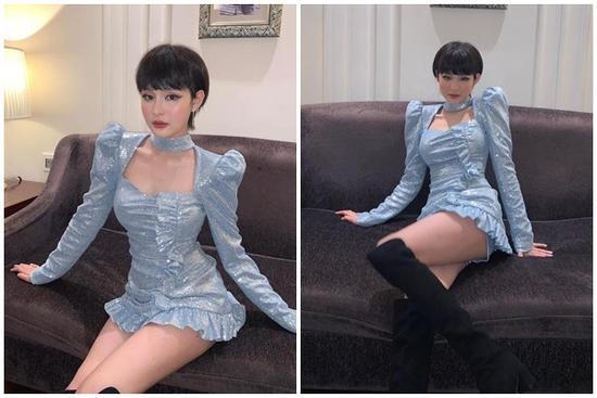 Diện đầm ngắn cũn chỉ đủ che vòng 3, Hiền Hồ lộ quần bảo hộ kém duyên