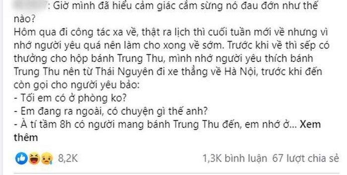 Bất ngờ mang bánh trung thu đến cho bạn gái, thanh niên phát hiện mình mọc sừng đã lâu-1