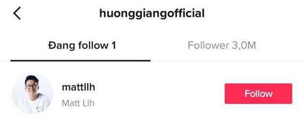 Hương Giang gia nhập hội chỉ theo dõi mình anh, tài khoản 3 triệu follow chỉ care mỗi Matt Liu-2