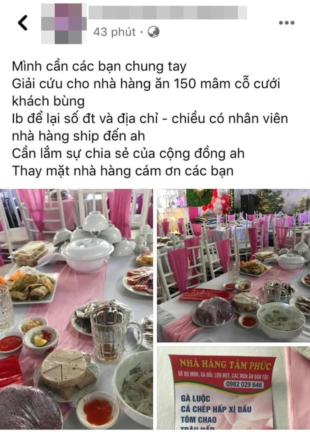 Ngoài bom 150 mâm cỗ, cô dâu nhân tiện bùng thêm 156kg gà, 40kg giò, 180 đĩa mía-1