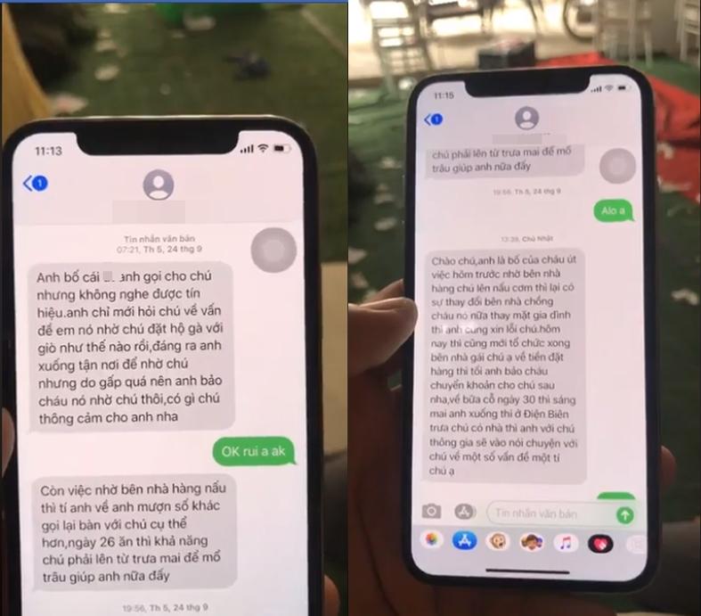 Loạt tin nhắn của bố cô dâu và chú rể gửi chủ nhà hàng trước khi bom 150 mâm cỗ-2