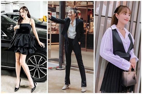 Học lỏm chiêu phối đồ đen - trắng chất như Thanh Hằng - Minh Hằng