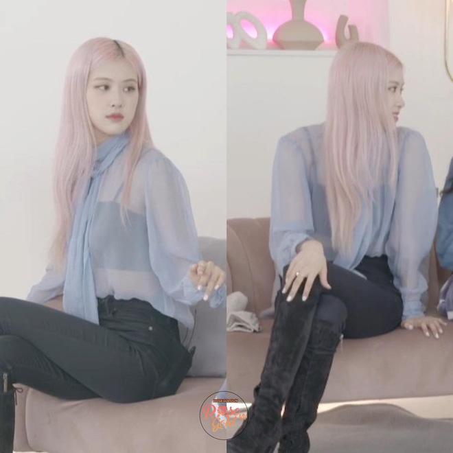 Rosé diện áo xuyên thấu nhưng không phô phang như người mẫu là nhờ áo 2 dây đen-4