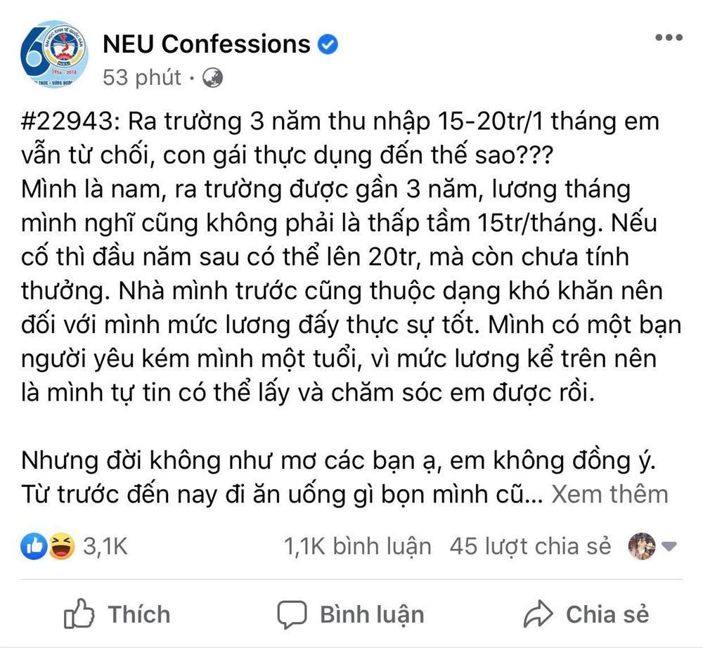 Lương 20 triệu bị người yêu bỏ, anh chàng lên mạng kể lể ai ngờ u đầu mẻ trán-1