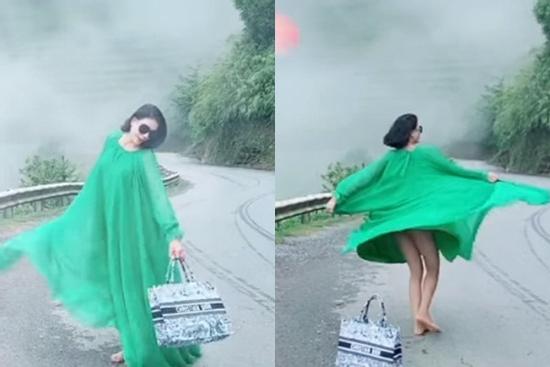 Trang Trần múa tiên nữ sơn cước, người xem thót tim vì xém 'lộ hàng'