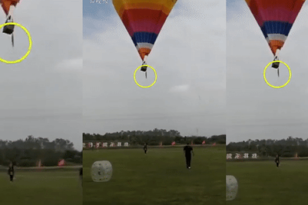 Clip: Kinh hoàng khoảnh khắc nam thanh niên ngã rơi từ khinh khí cầu xuống đất tử vong tại chỗ-1