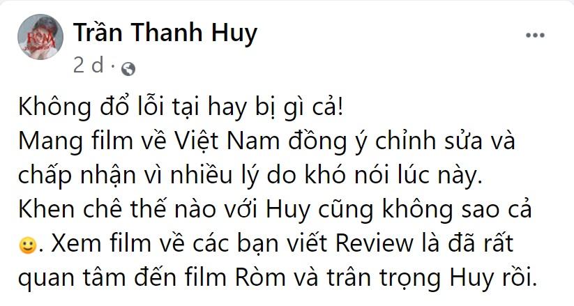 Đạo diễn RÒM hé lộ cảnh nóng bị bỏ, lên tiếng việc phim bị cắt xén-2