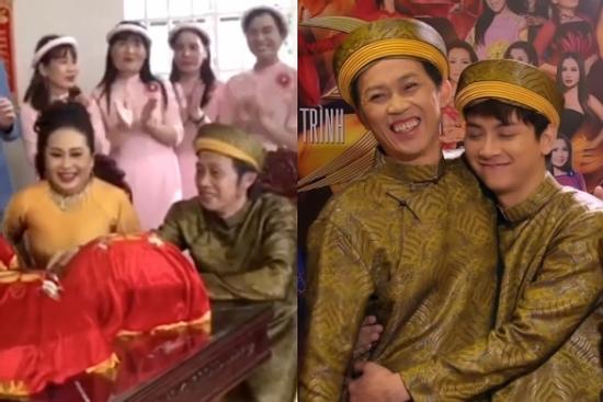 Hoài Linh diện áo dài từng hát chung với Hoài Lâm lên phim