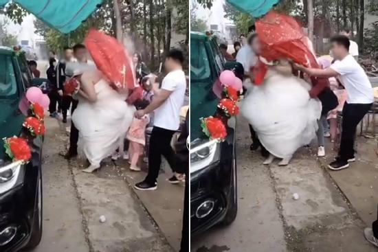 Trò nghịch dại có 1-0-2 của bạn chú rể khiến cô dâu phải 'nhảy xếch' trong ngày cưới