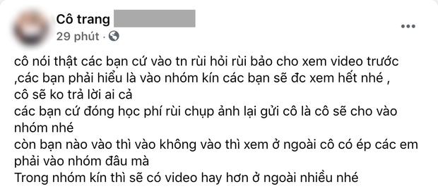 Xôn xao Facebook cô giáo Trang yêu cầu học sinh nộp phí mới cho rửa mắt bằng clip 18+-2