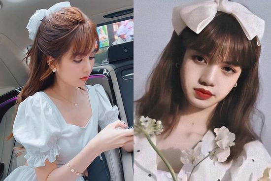Ngọc Trinh, BLACKPINK Lisa 'hack tuổi' từ 30 xuống 18 nhờ hot trend nơ bản to