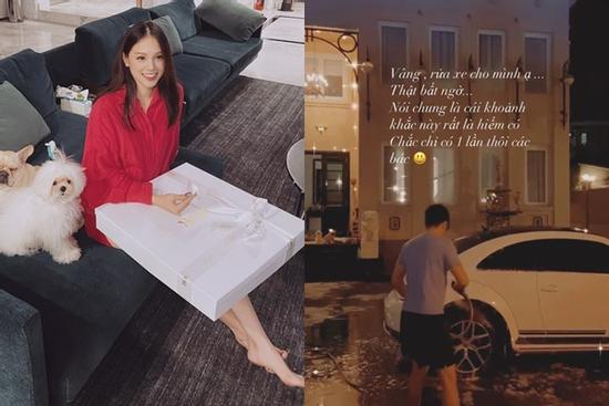 Linh Rin khoe được thiếu gia nhà tỷ phú đích thân rửa xe cho, dân tình lại soi căn biệt thự to vật vã