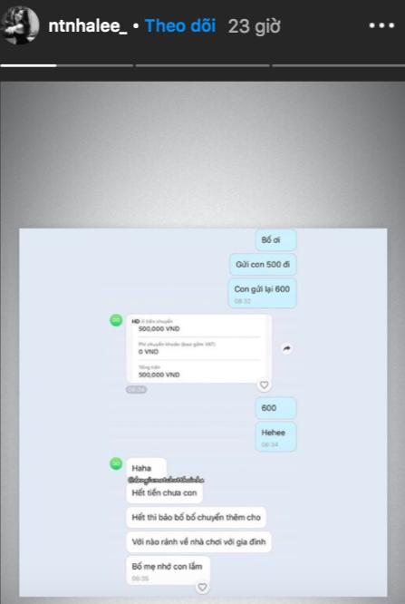 Nhật Lê cạn tiền cầu cứu phụ huynh, phản ứng sau đó của bố cô nàng khiến nhiều người xúc động-1