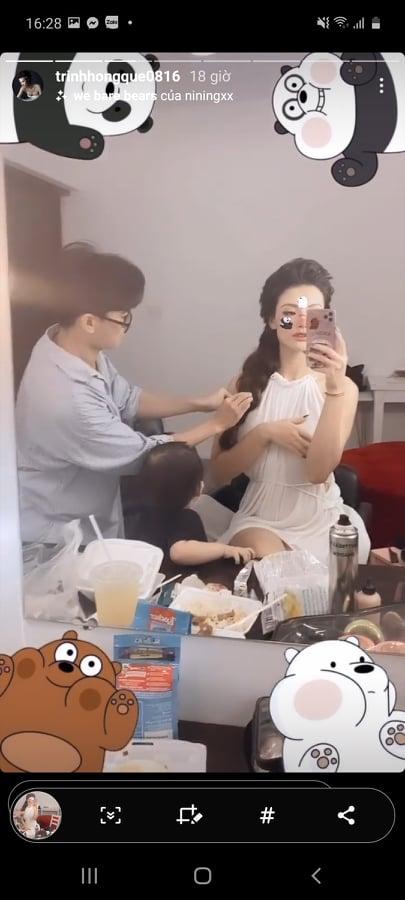 Hồng Quế diện váy mỏng tang lộ nhũ hoa phản cảm-6