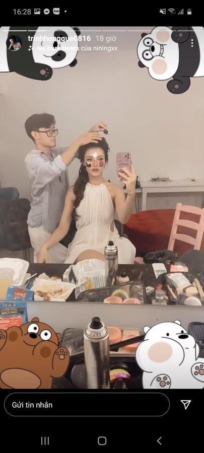 Hồng Quế diện váy mỏng tang lộ nhũ hoa phản cảm-4