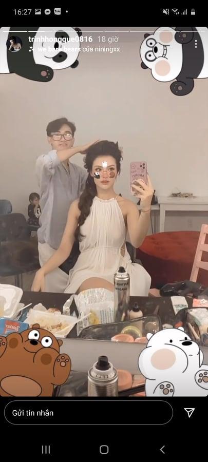 Hồng Quế diện váy mỏng tang lộ nhũ hoa phản cảm-3