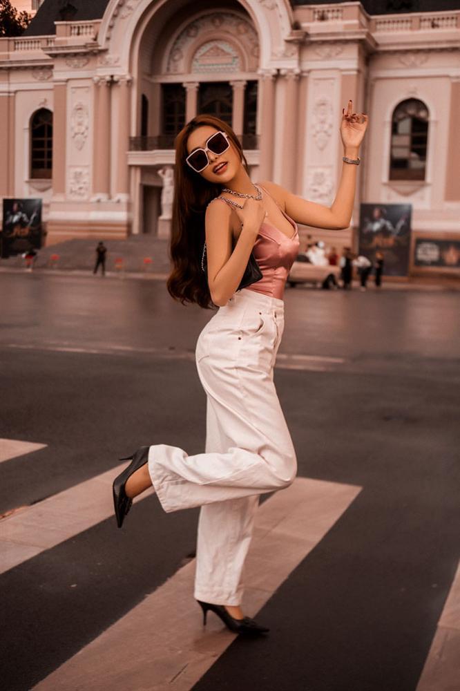 Hoa hậu Di Khả Hân sành điệu xuống phố hưởng sắc thu-8