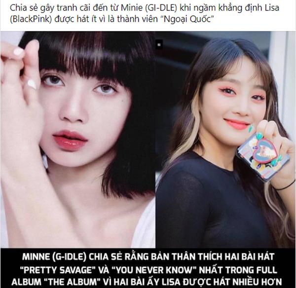 Anti có lòng đổ tiếng xấu cho Lisa BLACKPINK và Minne GI-DLE nhưng cái kết lại đắng mề-1