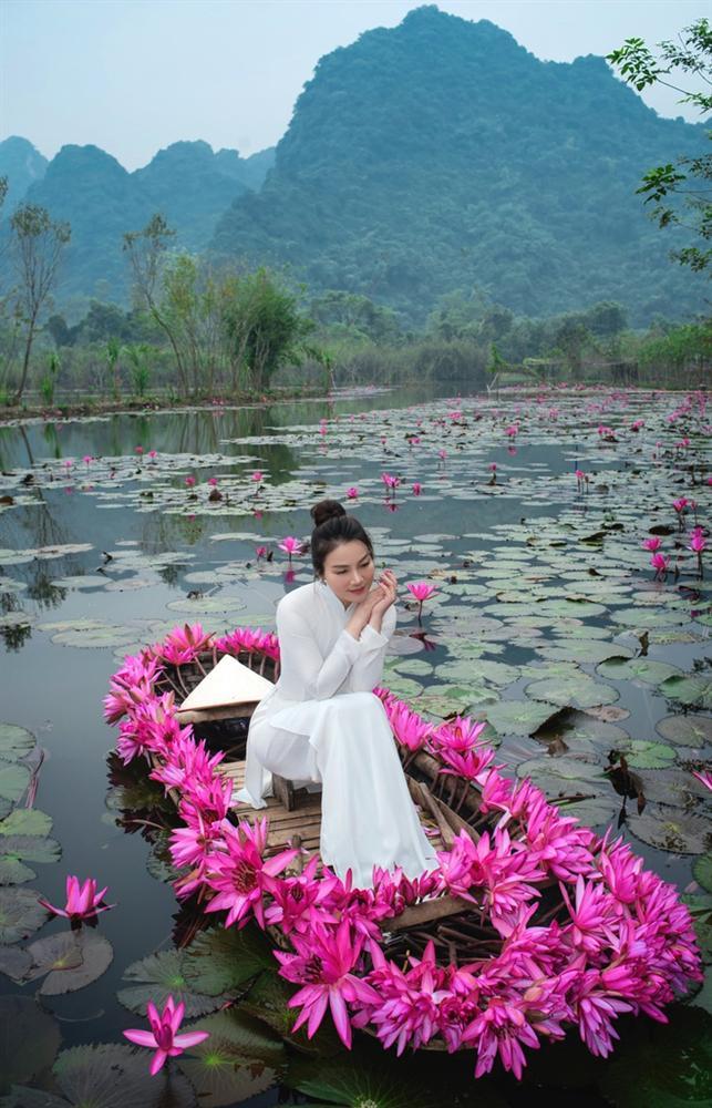 Ngược dòng suối Yến ngắm hoa súng nở rộ tím hồng một góc trời-9