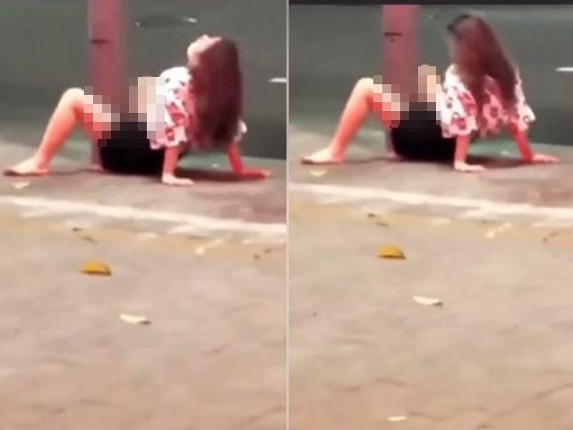Uống rượu quá say, cô gái trẻ làm cả chuyện ấy với cột điện-1