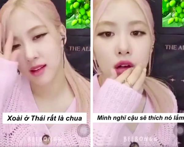 Phản ứng thèm thuồng cưng xỉu của Rosé khi được fan đem… xoài chua ra mời ăn, nhìn cách diễn tả là biết mê lắm rồi-3