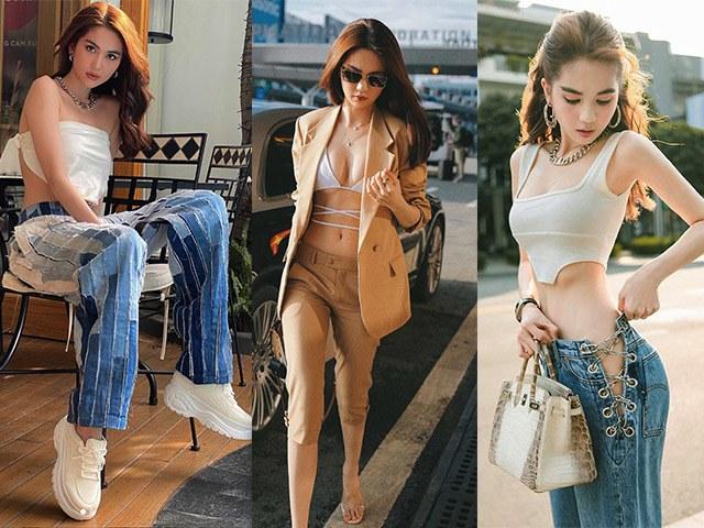 Ở gần Ngọc Trinh ai cũng gợi cảm hoá: mỹ nhân từng diện kín bưng cũng chăm mặc hở-1