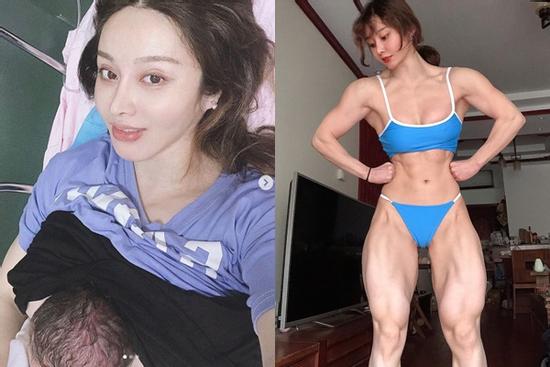 'Nữ thần cơ bắp' sinh con, ngoại hình em bé mới chào đời gây tò mò