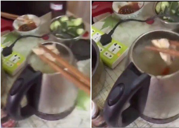 Nhóm thanh niên nấu lẩu bằng ấm siêu tốc, dân mạng chỉ ra sai lầm chết người-1