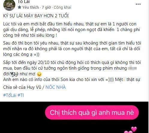 Tưởng lái được máy bay ngoan hiền hơn 2 tuổi, thanh niên nín lặng khi đọc tin nhắn đòi quà-1