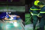 Cảnh sát đu dây cứu người phụ nữ rơi xuống hố kỹ thuật sâu 8m của thang máy