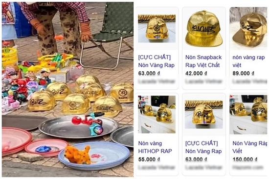 Nón vàng 'Rap Việt' bán khắp lề đường với giá vài chục nghìn đồng