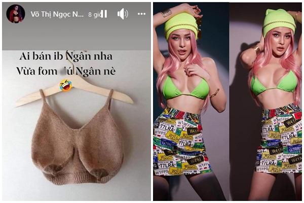 Ngân 98 diện áo ren xuyên thấu lộ vòng 1 xấu không tưởng-9