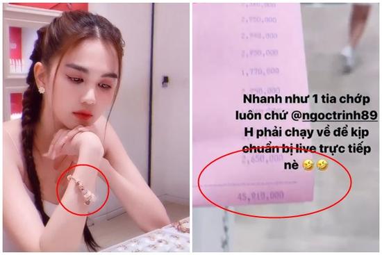 Nhanh như chớp, Ngọc Trinh tậu vòng 'full charm vàng' giá 50 triệu đồng