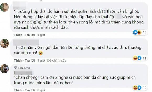Nguyễn Trần Trung Quân - Denis Đặng gây tranh cãi khi treo băng rôn, in tên lên quà từ thiện-6