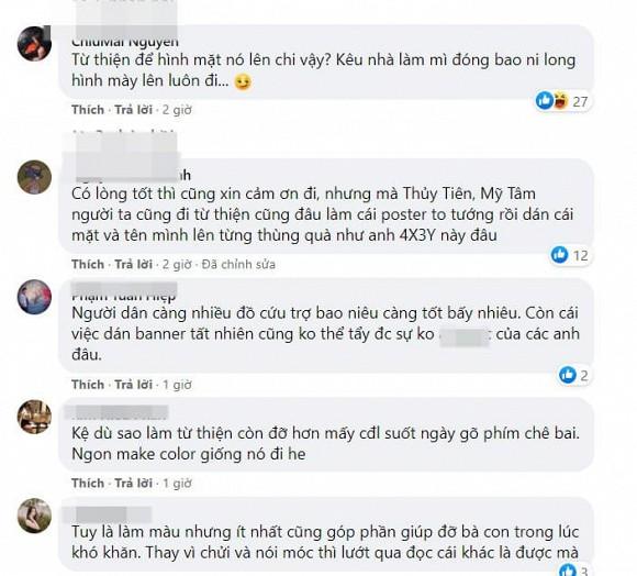 Nguyễn Trần Trung Quân - Denis Đặng gây tranh cãi khi treo băng rôn, in tên lên quà từ thiện-7
