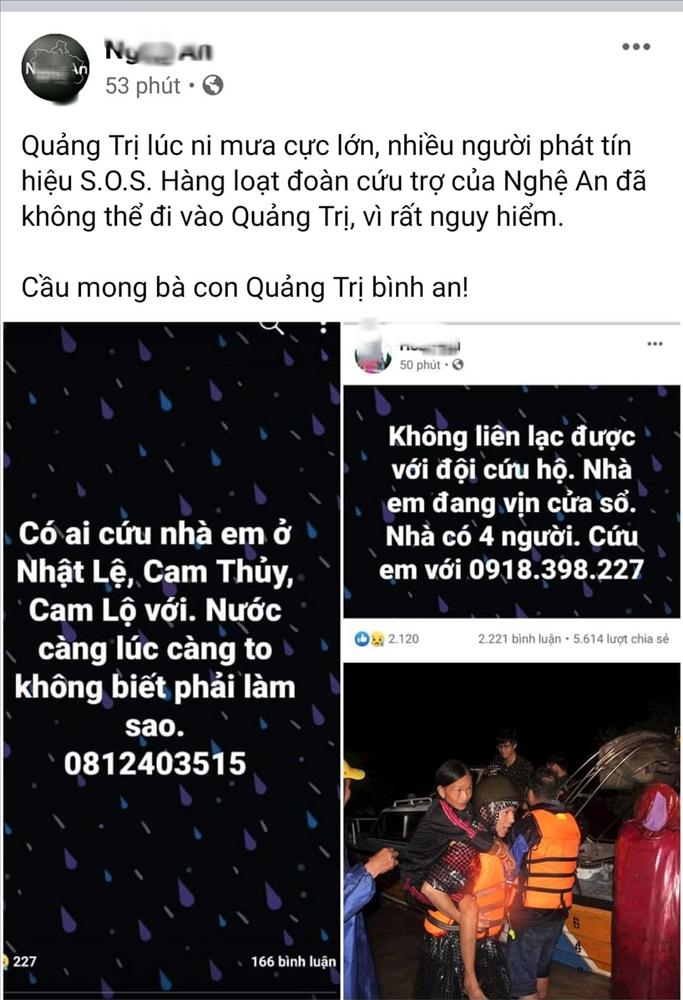 Nửa đêm, người dân Quảng Trị đồng loạt lên mạng cầu cứu vì nước lũ lên nhanh-2