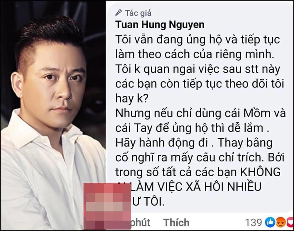 Bị nghi cà khịa Thủy Tiên cứu trợ miền Trung, Tuấn Hưng đăng clip nói rõ-3